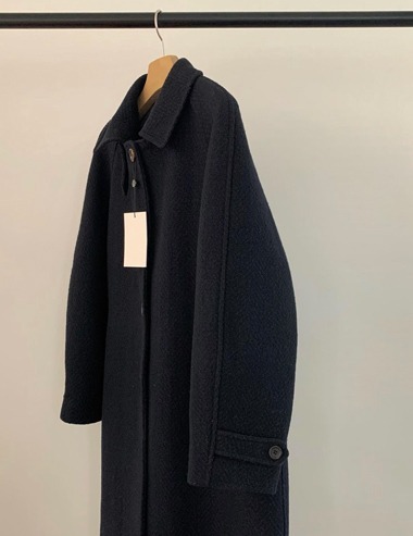 [PREMIUM] deepnavy balmacaan wool coat